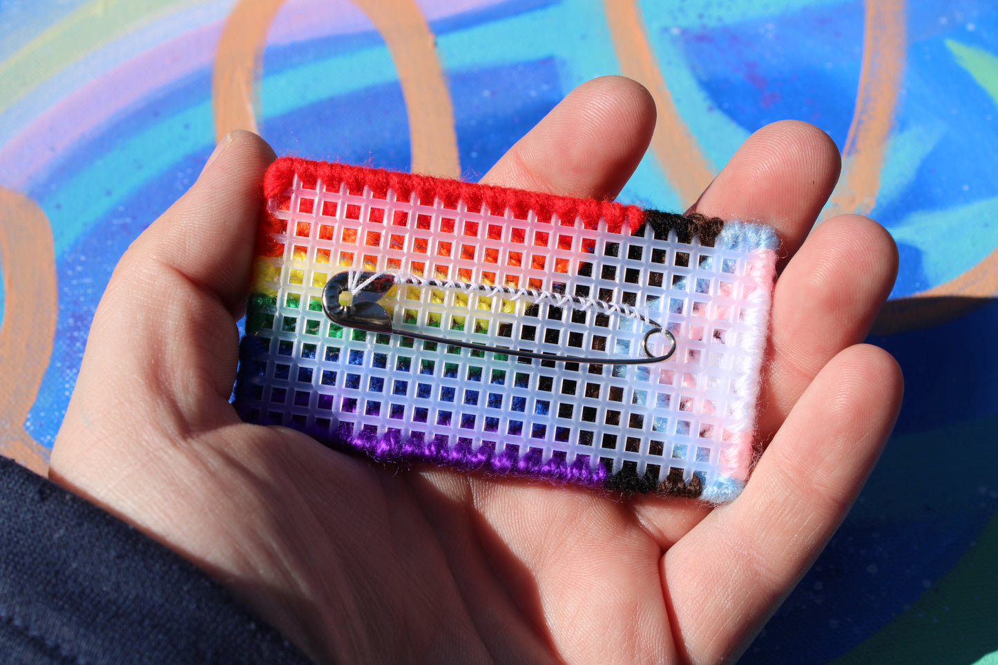 progress pride flag pin