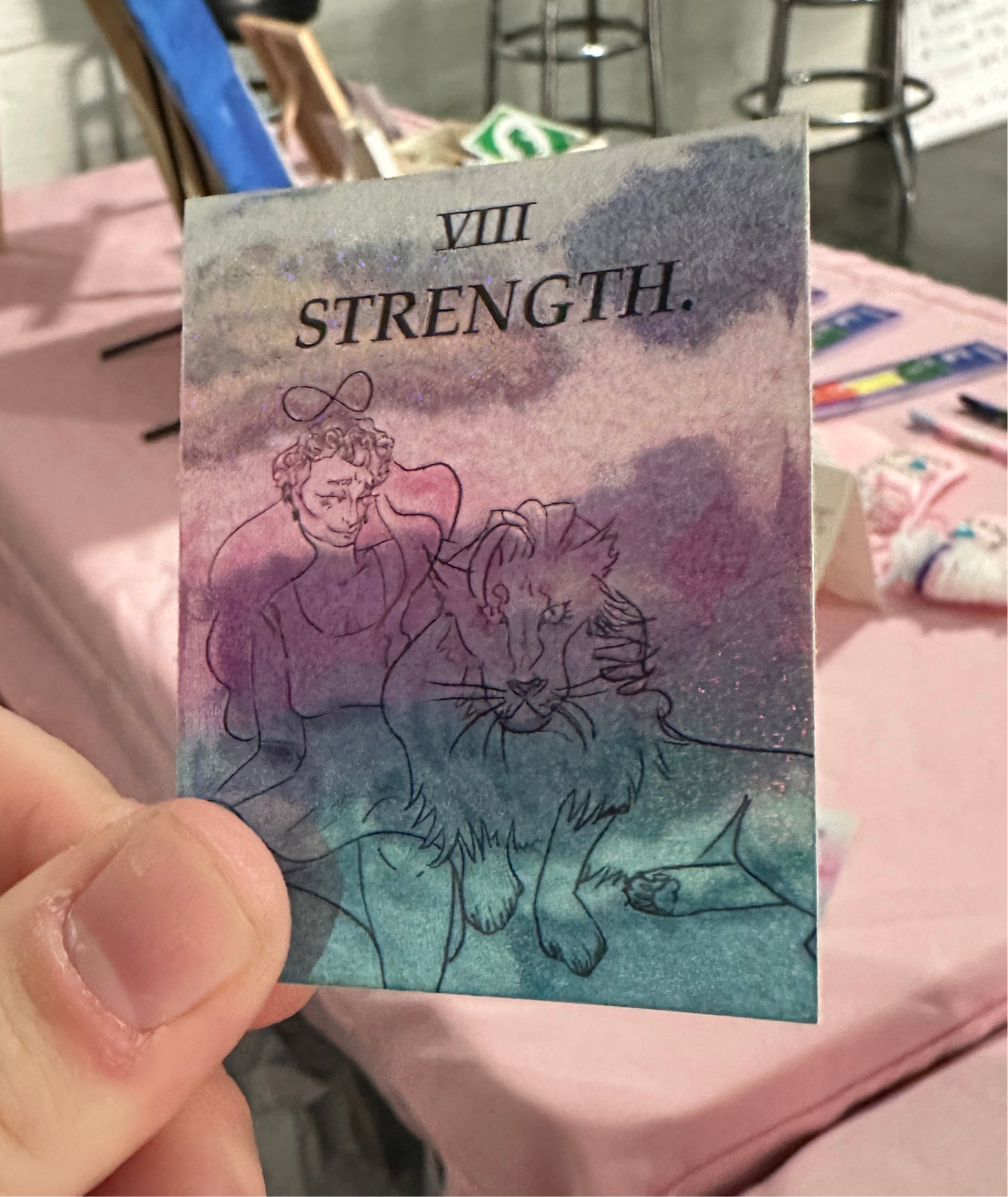 trans strength (shimmer sticker)