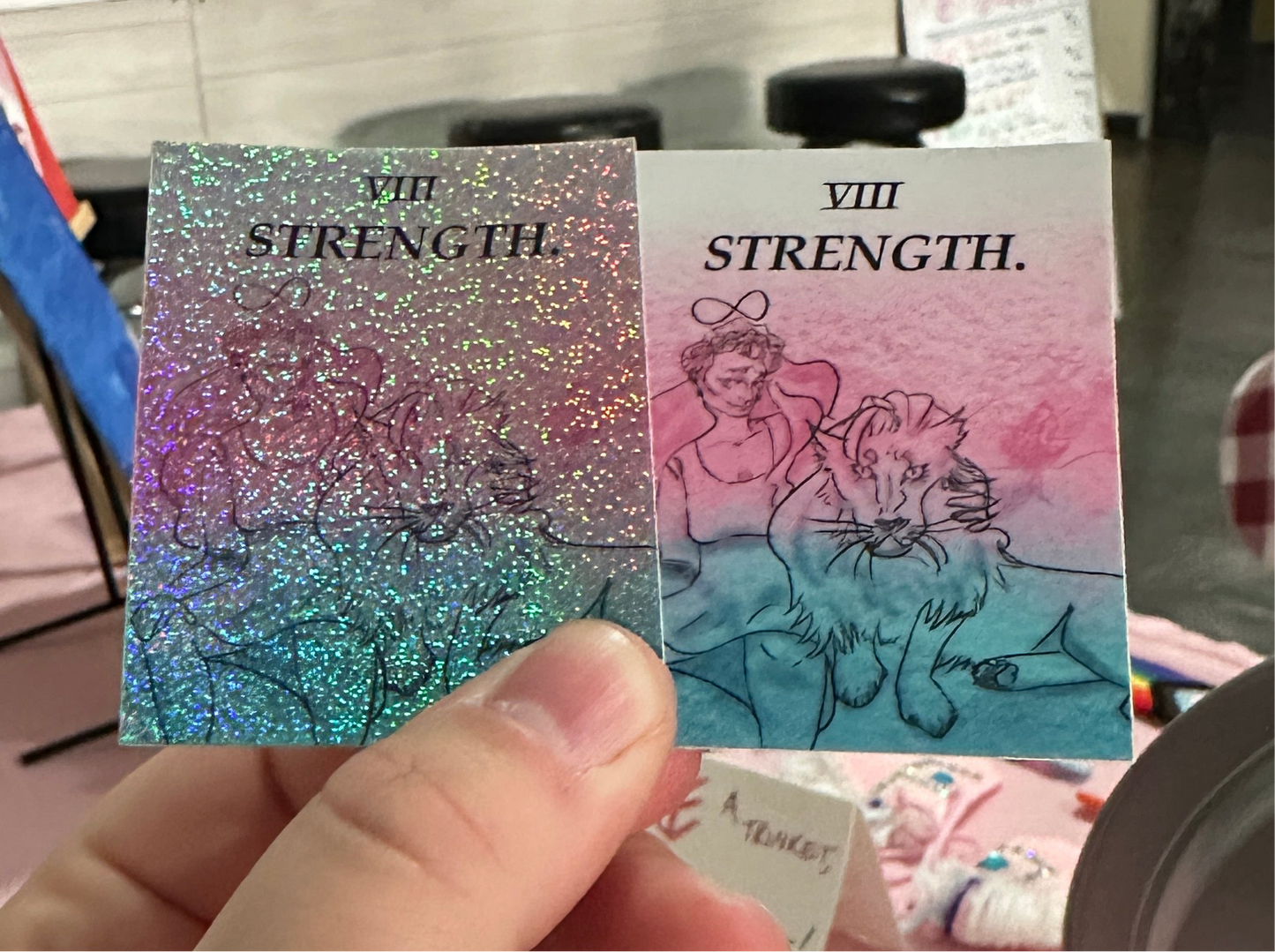 trans strength (shimmer sticker)