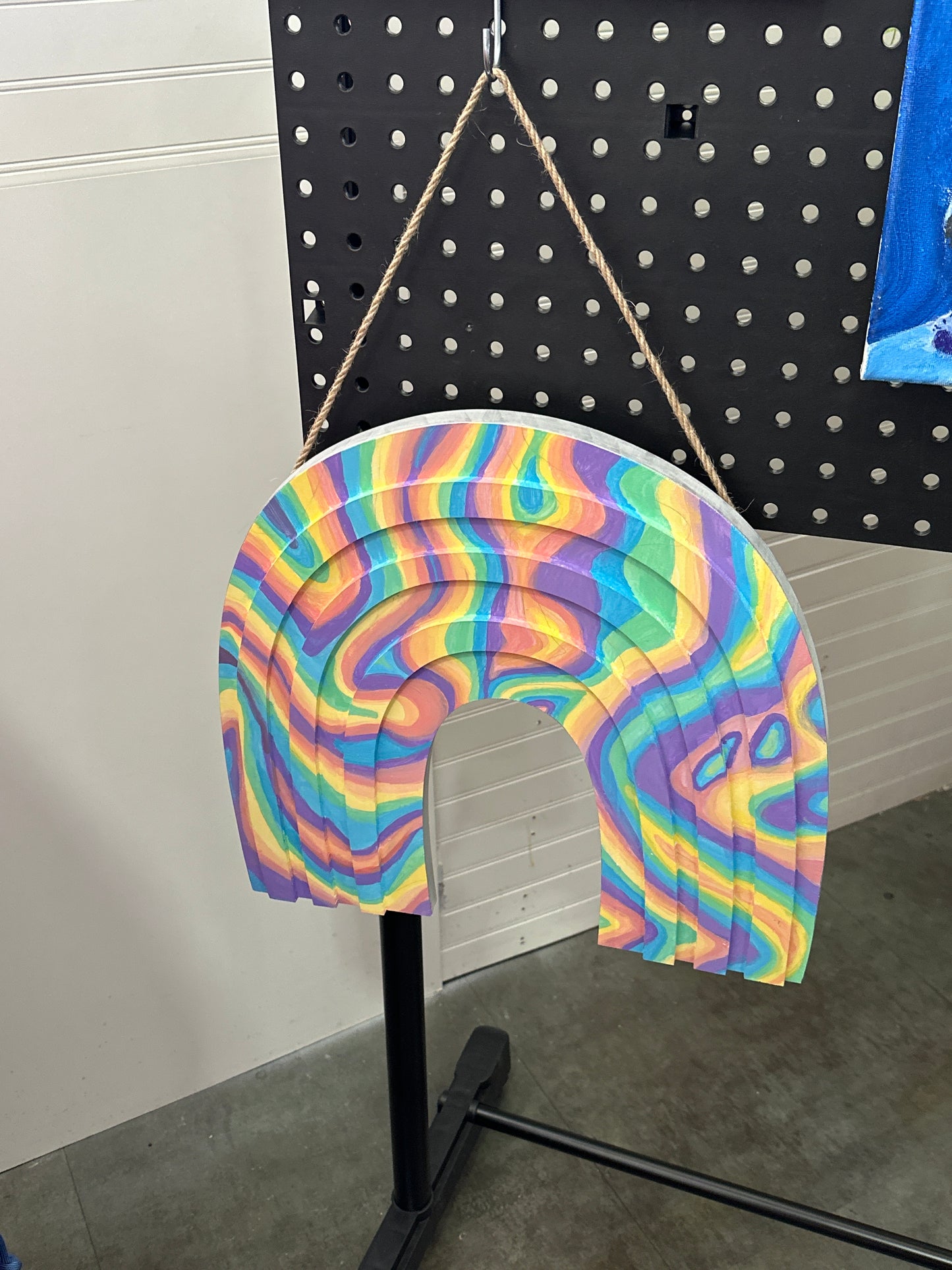 wooden “holographic” rainbow