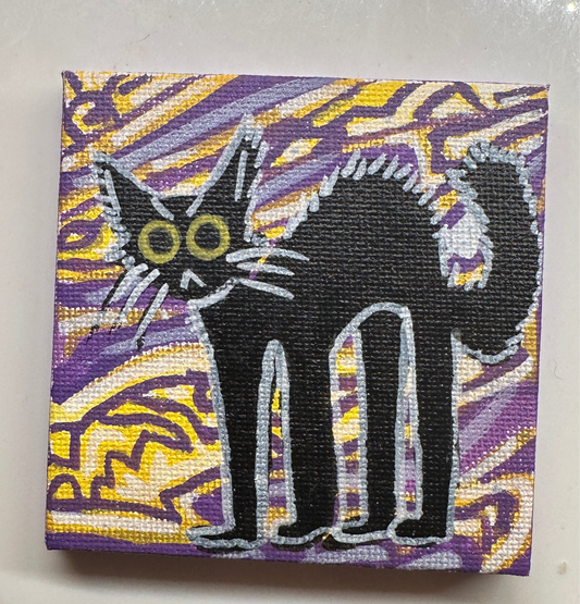 spooky kitty (magnetic mini)