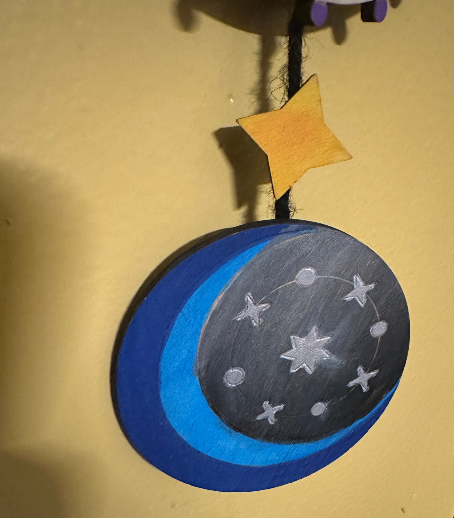 celestial wooden hanging art