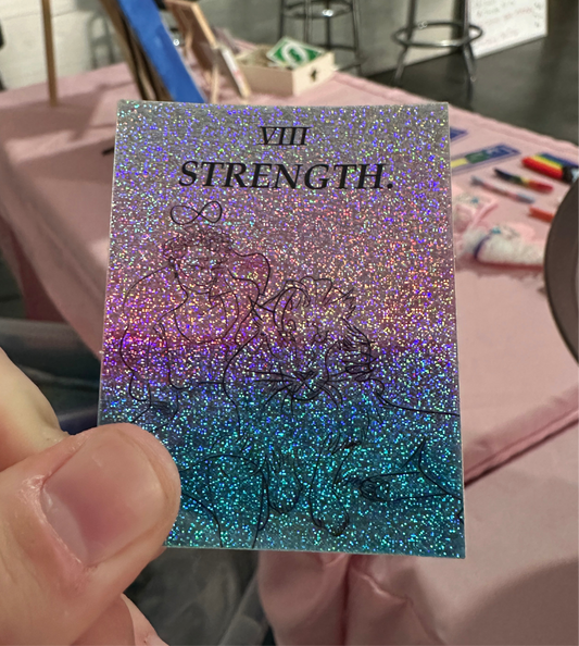 trans strength (shimmer sticker)